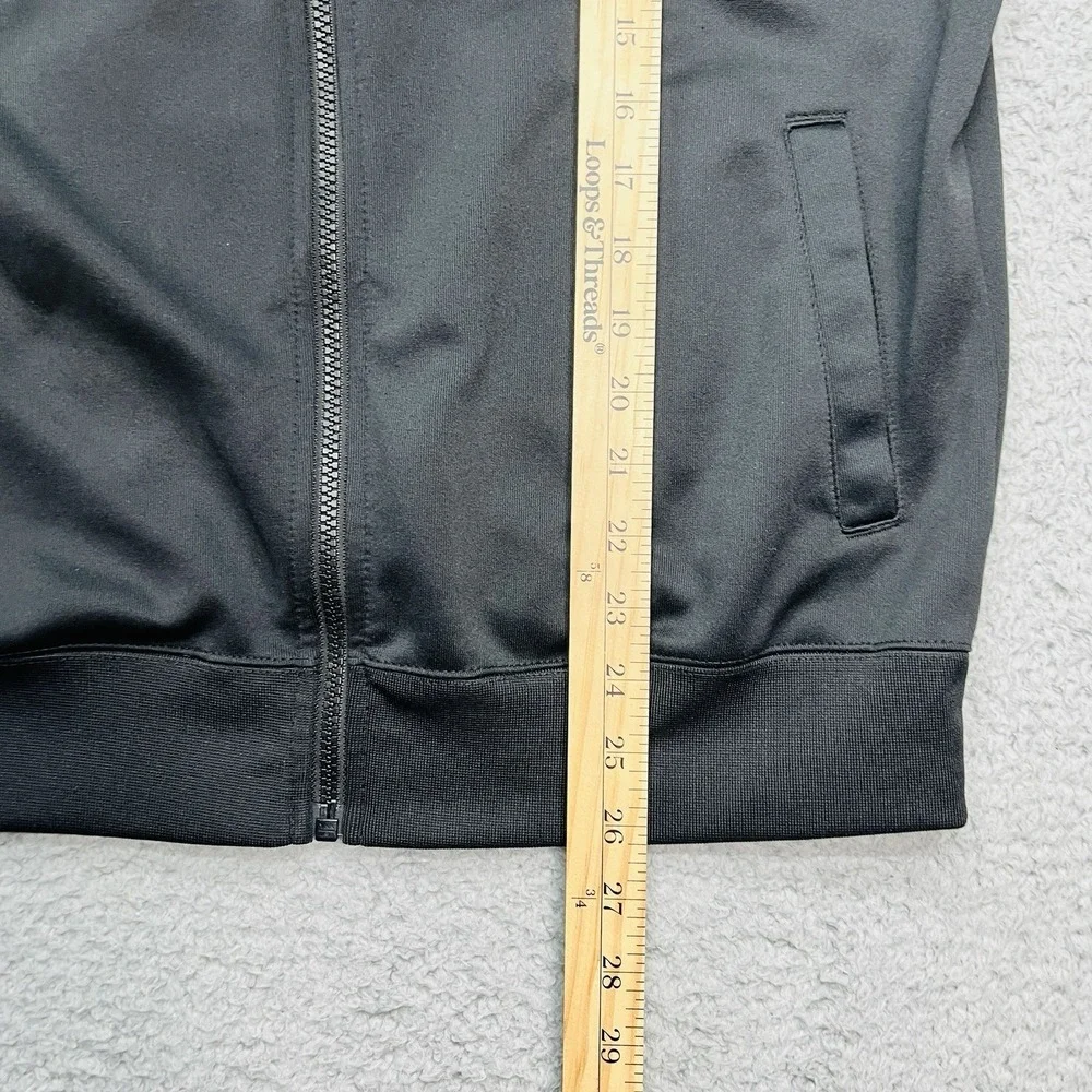 Nike Track Jacket Mens M Vintage Black‎ Full Zip Spell-Out Streetwear Athleisure